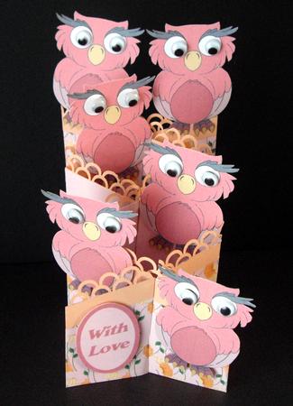 Coral Owl Cascade Card Kit by Dianne Jackson