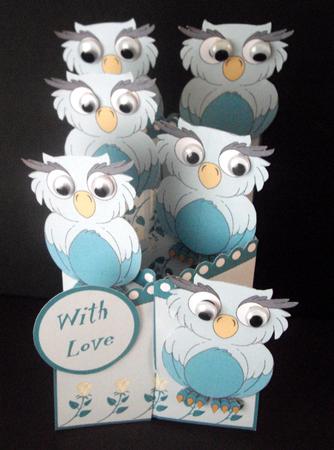 Turquoise Owl Cascade Card Kit by Dianne Jackson