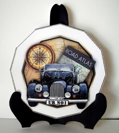 Vintage Car Plate Card Kit by Dianne Jackson