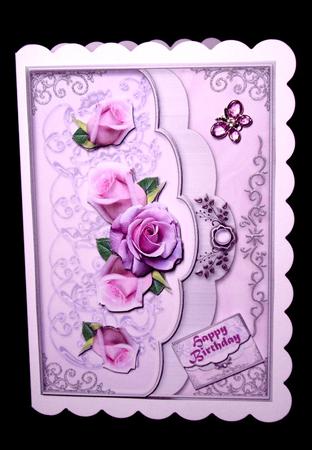 Lilac Roses 2 Way Envelope Card by Dianne Jackson