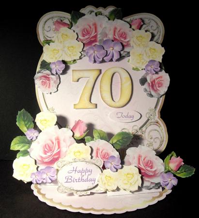 Giant Easel Tableau 3D Card Kit - Birthday Bouquets 60-100 by Dianne Jackson