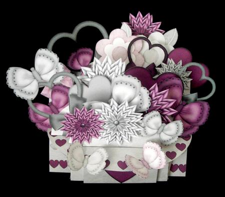 Hearts and Butterflies Shelf Card Kit by Dianne Jackson