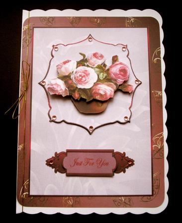 Bowl of Roses Cardfront by Dianne Jackson