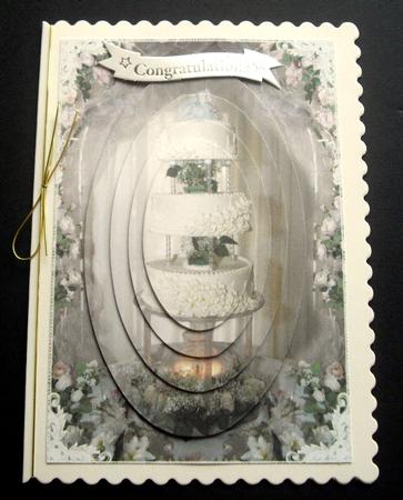 Wedding Cake and Lace Oval Pyramid Card Sheet by Dianne Jackson