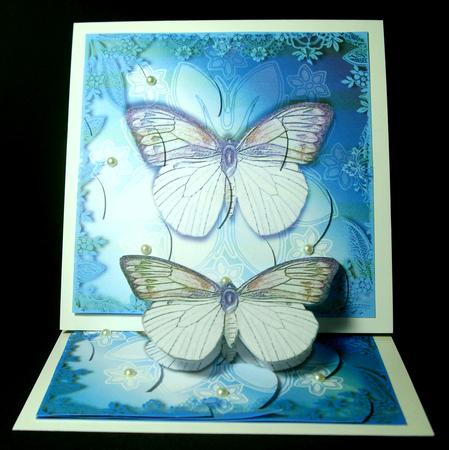 Pretty Butterfly Shell Edge Corner Stacker by Dianne Jackson