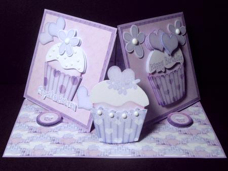 Pretty Cupcakes Double Twisted Easel with Stand Up Element by Dianne Jackson