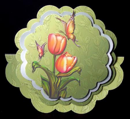 Here Comes Spring Tulip Stand Card by Dianne Jackson