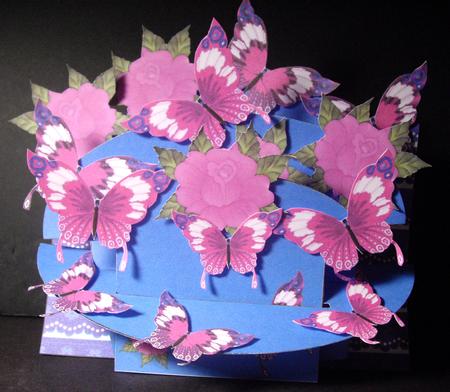 Cerise Butterflies Shelf Card Kit by Dianne Jackson