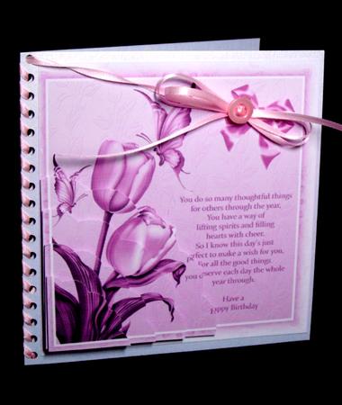 Tulips, Butterflies and Verse Corner Stacker by Dianne Jackson