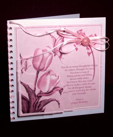 Tulips, Butterflies and Verse Corner Stacker 2 by Dianne Jackson