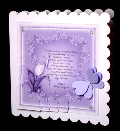 Tulip, Butterfly,lace and Verse Corner Stacker 2 by Dianne Jackson