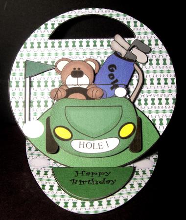 Anyone for Golf Cut Out Oval Easel by Dianne Jackson
