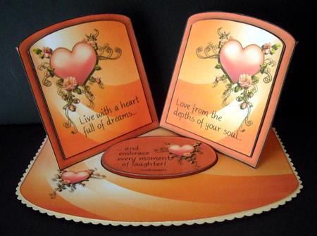 Orange Dreams Double Twisted Easel Card & Envelope by Dianne Jackson