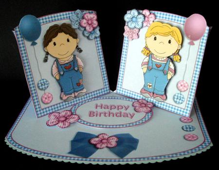 Happy Birthday Cutie Double Easel Card Kit by Dianne Jackson