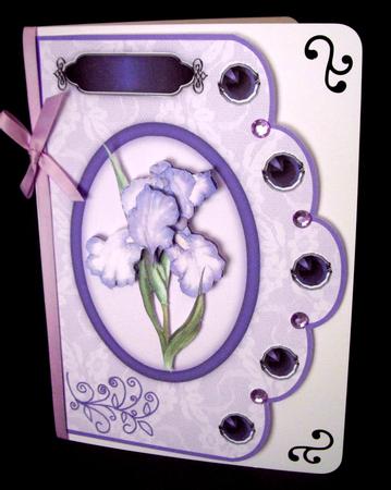 Scallop Edge Card Fronts in Blue and Purple by Dianne Jackson