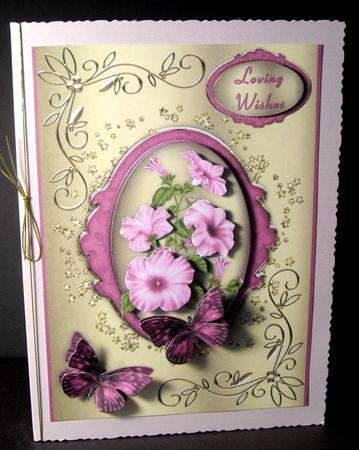 Blossom Bonanza in Pink A4 Card Front by Dianne Jackson