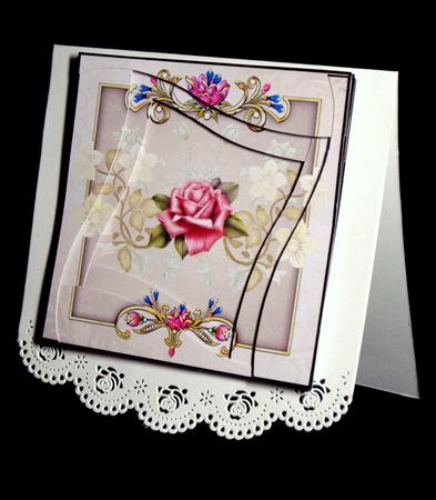 The Beauty of the Rose Wavy Edged Spiral Side Stacker by Dianne Jackson