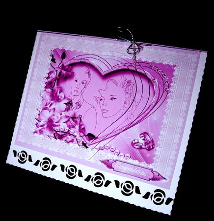 Pink Wedding Day Card by Dianne Jackson