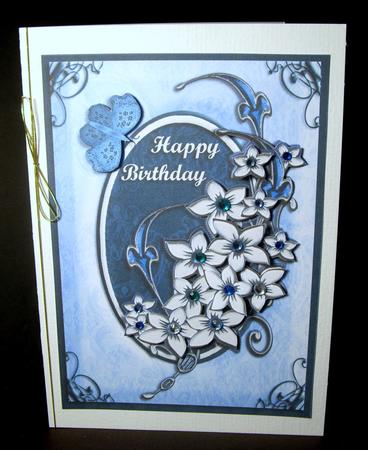 Blue Floral Flourish by Dianne Jackson