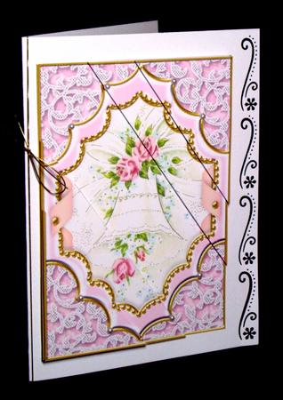 Wedding Bell Diamond Scallop 7x5in Triangle Duo Stacker by Dianne Jackson
