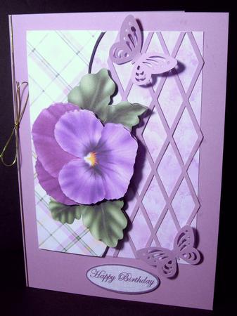 Purple Pansy Cardfront by Dianne Jackson