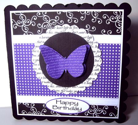 Sweet Butterfly and Polka 3 - Quick Card Front by Dianne Jackson