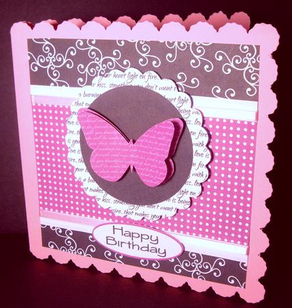 Sweet Butterfly and Polka 2 - Quick Card Front by Dianne Jackson