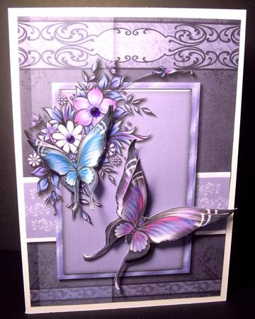 2 Butterfly Bouquet Card Toppers - 2 by Dianne Jackson