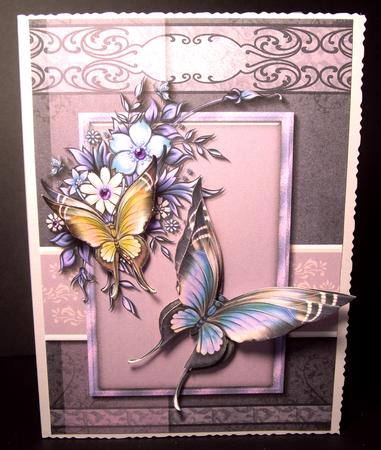 2 Butterfly Bouquet Card Toppers - 3 by Dianne Jackson