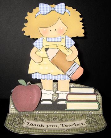 Terrific Teacher - Shaped Easel Card Kit by Dianne Jackson
