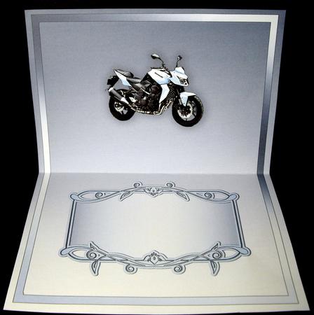 Pale Blue Motorbike A5 Matching Insert by Dianne Jackson