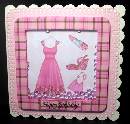 Pretty in Pink Shaker Picture Frame Card by Dianne Jackson