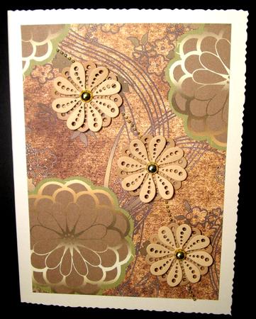 Oriental Natural Iris 1 A4 Backing Paper by Dianne Jackson