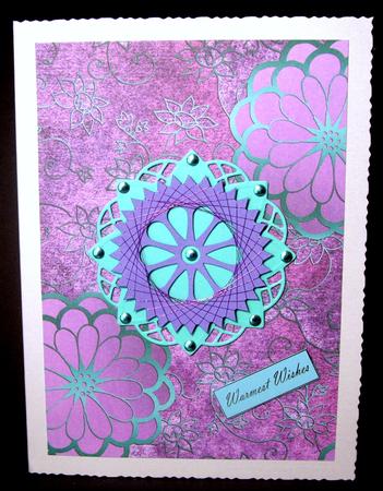 Oriental Bouquet Deep 1 A4 Backing Paper by Dianne Jackson