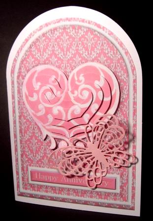 Pink Heart Rounded Quick Card by Dianne Jackson