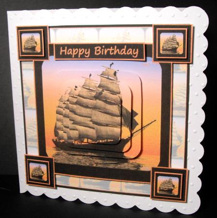 Sailing Ship Sunset by Dianne Jackson