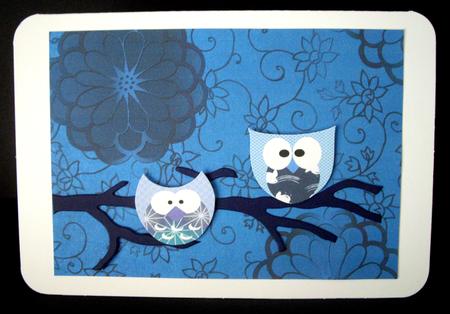 Blue Daisies Deep 1 A4 Backing Paper by Dianne Jackson