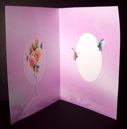 Butterflies & Roses Verse in Pink Insert by Dianne Jackson