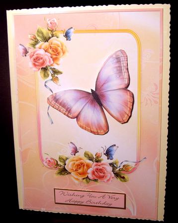 Roses & Butterflies Card Fronts #5 & #6 by Dianne Jackson