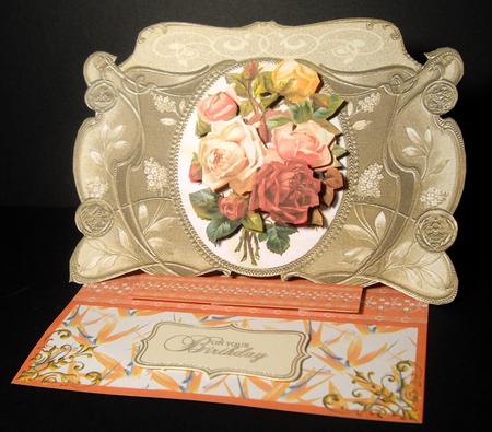 Two Square Scroll & Lace Card Bases by Dianne Jackson
