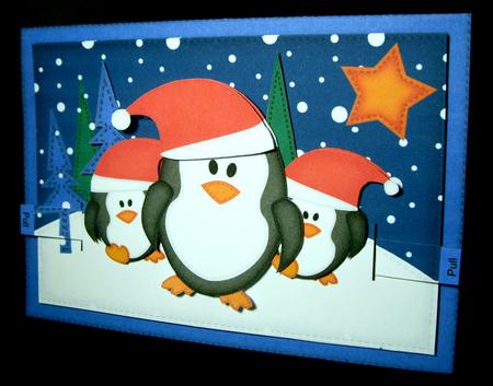 3D Penguins Animated Moveable Decoupage Card Kit by Dianne Jackson