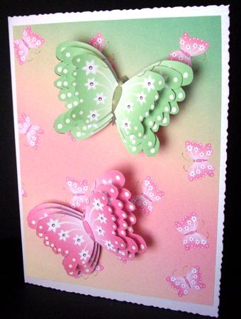 Joyful Summer Butterflies Background 1 by Dianne Jackson