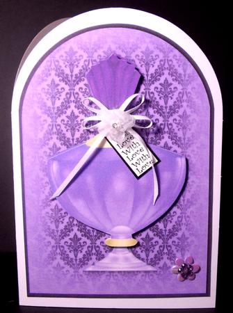 Perfume Bottle Rounded Quick Card by Dianne Jackson