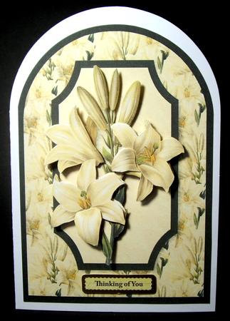 Lilies Rounded Quick Card by Dianne Jackson