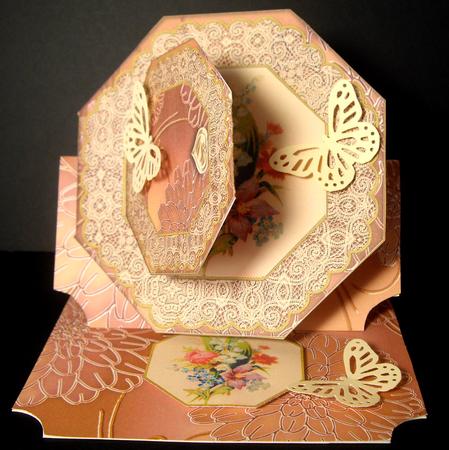 Mixed Floral Bouquet Octagon Lace 3D Locket Kit by Dianne Jackson