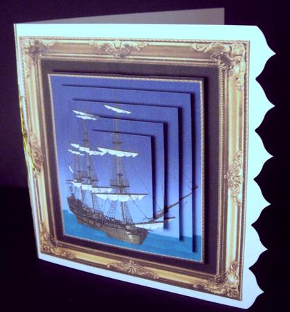 Framed Galleon by Dianne Jackson