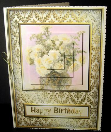 Cream Flowers Quick Card by Dianne Jackson