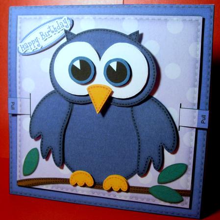 3D Owl Animated Moveable Wobble Head Card Kit by Dianne Jackson
