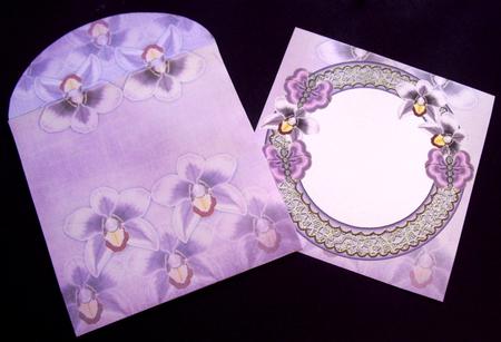 Orchid Lilac Butterfly 8in Square Envelope Kit by Dianne Jackson