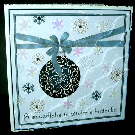 Winters Butterflies Wavy Corner Stacker by Dianne Jackson